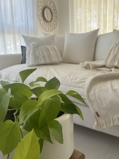 Funda almohadón romántico sin relleno. Blanco. - Amelie home & deco