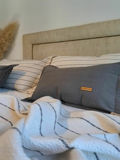 FUNDA ALMOHADON TUSOR 50 X 30. GRIS TOPO.