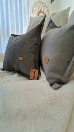 FUNDA ALMOHADON TUSOR 50 X 30. GRIS TOPO. en internet
