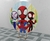 Painel Redondo em Tecido / Spider-Chibi 02 na internet