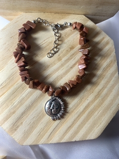 Imagem do PULSEIRA DE PEDRA DO SOL COM PINGENTE DE SOL E LUA