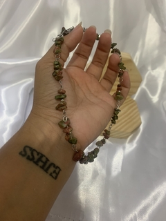 Imagem do CHOKER DE UNAQUITA COM AÇO INOX