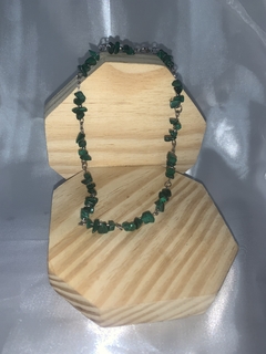 CHOKER DE MALAQUITA COM AÇO INOX - comprar online