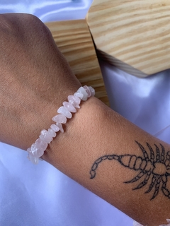 PULSEIRA DE QUARTZO ROSA - PEDRA DO AMOR E RELACIONAMENTOS - Ohana Gaia