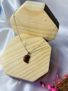 CHOKER DE AÇO INOX COM PEDRA DO SOL
