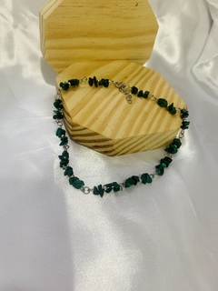 CHOKER DE MALAQUITA COM AÇO INOX na internet