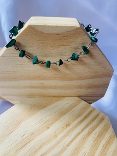 PULSEIRA DE MALAQUITA AÇO INOX - comprar online