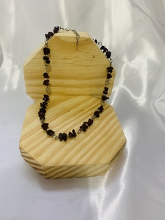 CHOKER DE GRANADA COM AÇO INOX - comprar online