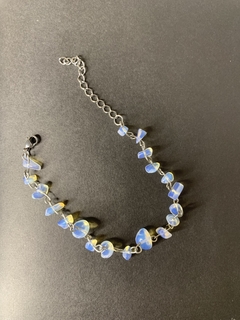 PULSEIRA PEDRA DA LUA SINTÉTICA - AÇO INOX na internet