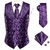 Imagem do Colete luxo seda masculino jacquard colete gravata lenço abotoaduras bro