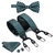 Bowtie de seda Jacquard masculino, ajustável Suspender Bow, Hanky Cufflinks Set