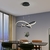 Lustre moderno LED Lustre Candeeiro, Luzes de suspensão para sala de jantar, - RoyaleShop