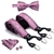 Imagem do Bowtie de seda Jacquard masculino, ajustável Suspender Bow, Hanky Cufflinks Set