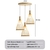 Lâmpada pingente de bambu artesanal, tecelagem candelabro, luminária de abóbo - RoyaleShop