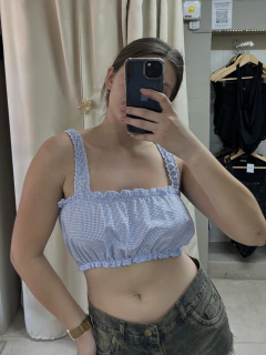 TOPS MARI (CELESTE) - comprar online