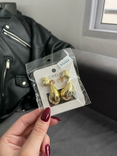 AROS "CORAZONES/GOTAS" (DORADO) - comprar online