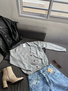 CÁRDIGANS DAMARIS (GRIS) - comprar online