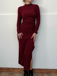 VESTIDOS VIVI (BORDÓ) - comprar online