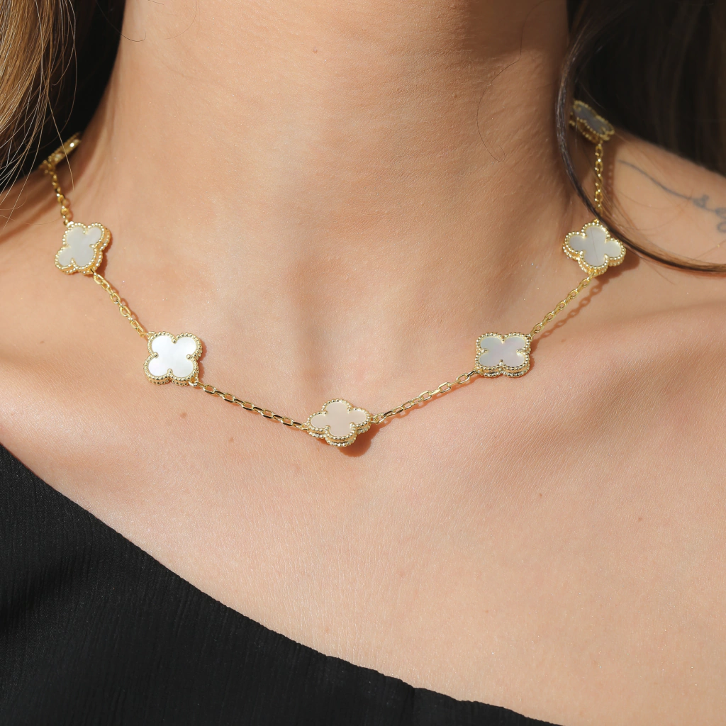 COLAR VC OURO AMARELO 18K - 10 TREVOS