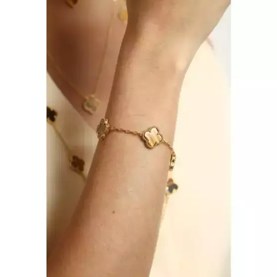 Pulseira 5 Trevos Olho de Tigre