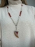 Collar con Cristales Beige con cuentas de Cornalina