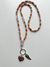 Collar en Amazonita Beige, Cuarzo rosa y corazón en jaspe Mokaita y ala de Ángel