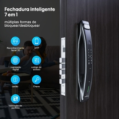 Imagem do Novo 3d biométrico impressão digital fechadura da porta de segurança senha in
