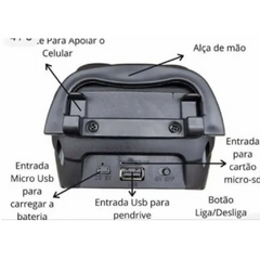 Caixa de Som Portátil Wireless Bluetooth Lo-1182 Nova Versão de Alto-Falante E na internet