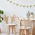 Set Kids Roma (Mesa 70 Blanca con bancos Ciervo Blancos) - comprar online