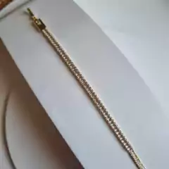 PULSEIRA FITA ZIRCÔNIAS RETANGULARES 18CM - comprar online