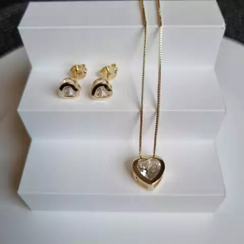 CONJUNTO CORAÇÃO CRAVAÇÃO EMBUTIDA 46CM