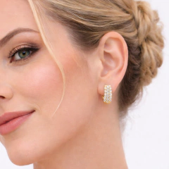 BRINCO ARGOLA PQ C/ZIRCÔNIAS