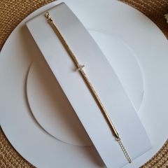PULSEIRA CRUZ DE ZIRCÔNIAS 23CM na internet