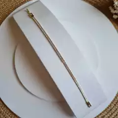 PULSEIRA FITA ZIRCÔNIAS RETANGULARES 18CM