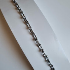 PULSEIRA MASCULINA GANCHOS/BOLINHAS AÇO 19,5CM na internet