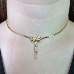 COLAR CHOKER LAÇO DE FITA 37CM