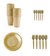 Kit Festa Aniversario Dourado Copos Pratos Garfo - comprar online