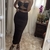 Conjunto Cropped e Saia Midi