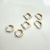 Imagem do Brinco Argola Formato Oval Dois Banhos