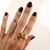 Anel Bold Com Pedra Rosa