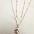 Choker Corrente Bolinhas com Espírito Santo Madrepérola