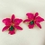 Brinco Orquídea Esmaltada