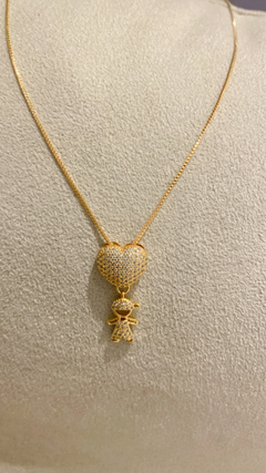 Colar Cravejado Micro Zircônia Menino