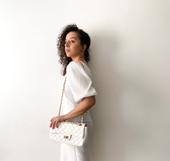 Imagem do Bolsa Feminina estruturada matelassê - Andrielly - Off white