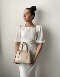Bolsa Feminina estruturada - Franciele - Nude - Tayne Tavana