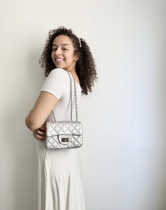 Imagem do Bolsa Feminina estruturada matelassê - Bella - Prata
