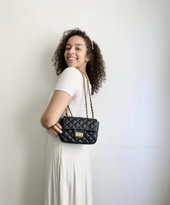 Imagem do Bolsa Feminina estruturada matelassê - Bella - Preta