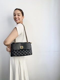 Bolsa Feminina estruturada matelassê - Jade - Preto