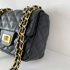Bolsa Feminina estruturada matelassê - Bella - Preta - comprar online