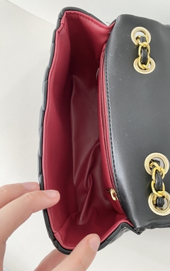 Bolsa Feminina estruturada matelassê - Bella - Preta - Tayne Tavana